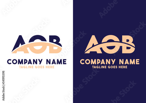 Letter AOB logo design vector template, AOB logo photo