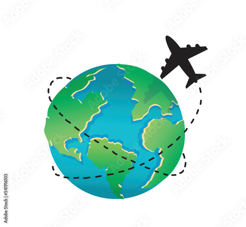 travel around the world icon symbol vector illustration