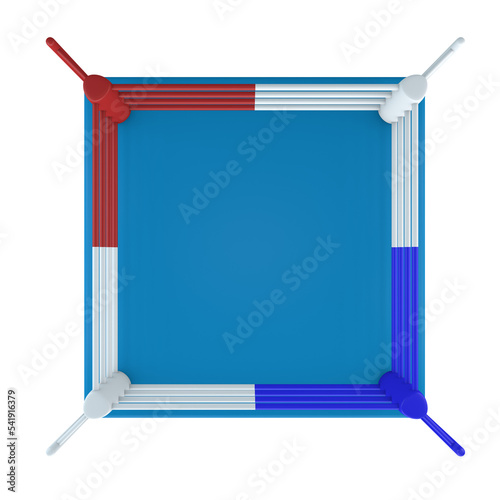 Boxer ring. 3D rendering il...