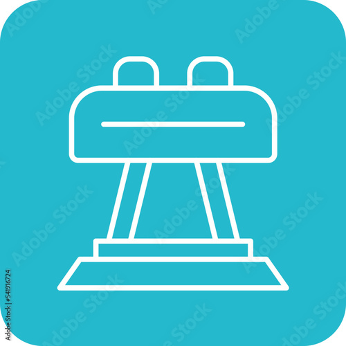 Pommel Line Round Corner Background Icon