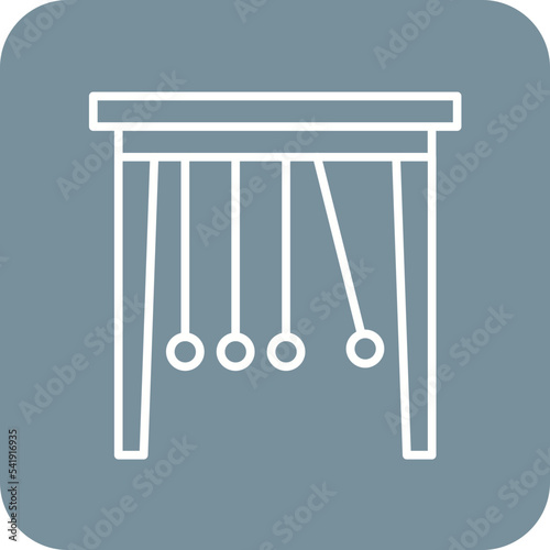 Pendulum Line Round Corner Background Icon
