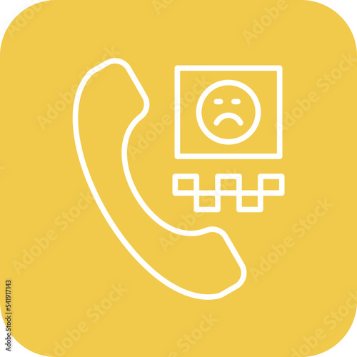 Complaint Line Round Corner Background Icon