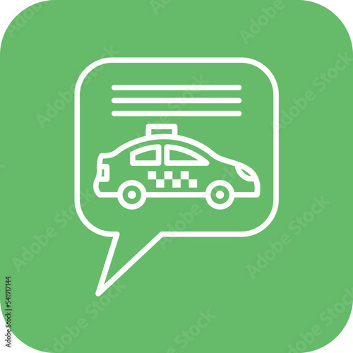Chat Line Round Corner Background Icon