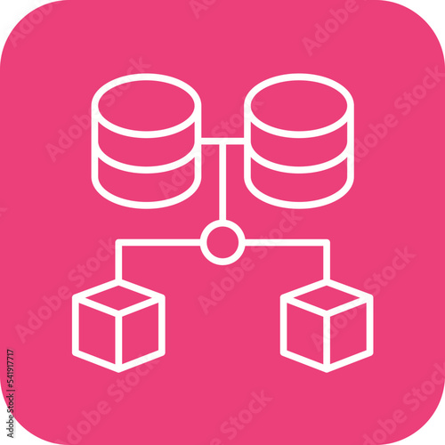 Massive Information Line Round Corner Background Icon