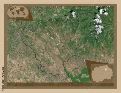 Probistip, Macedonia. Low-res satellite. Major cities photo