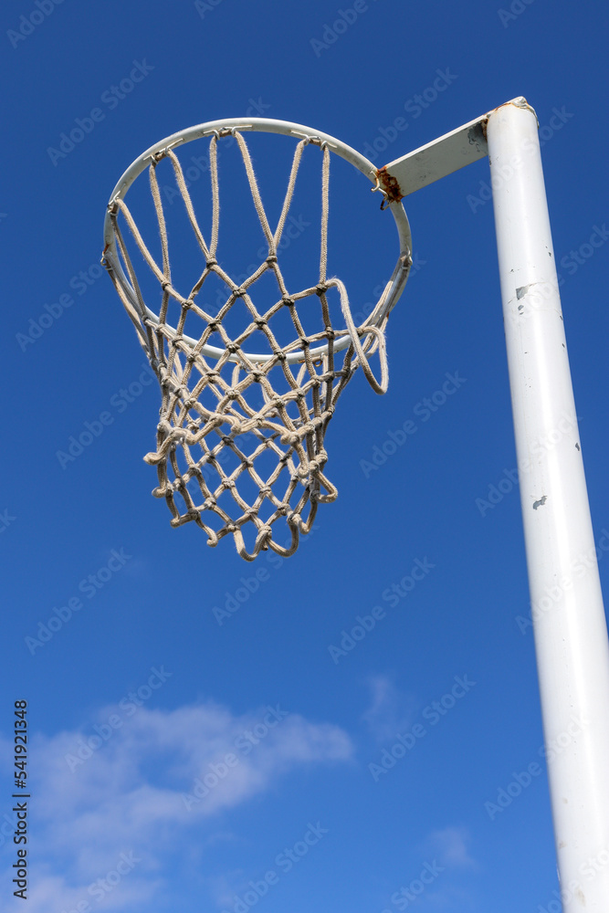 netball goal net against sky netball goal net against sky