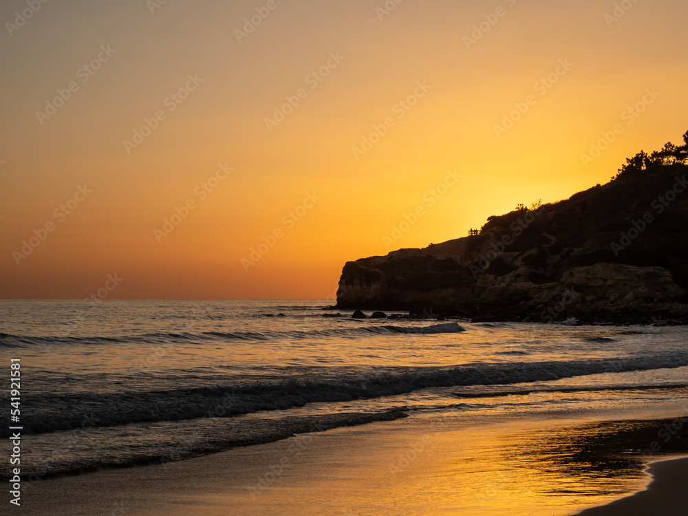 Falesia Beach sunset in Portugal