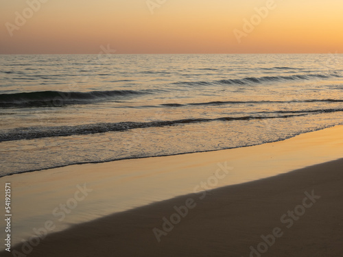 Falesia Beach sunset in Portugal photo