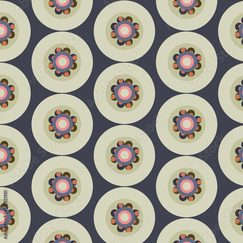 seamless vector pattern with flowers