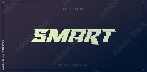 Smart text Sport Modern Italic Alphabet Font template. Typography urban style fonts for technology, digital, movie logo design. vector illustration