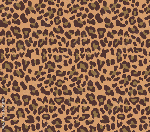  Leopard texture vector seamless trendy print, yellow background, fashion design for textile. animal print