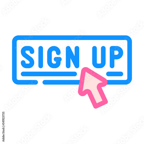 sign up registration color icon vector. sign up registration sign. isolated symbol illustration