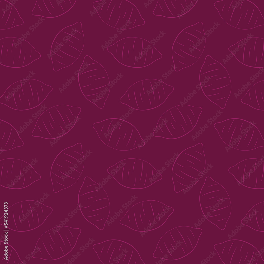 Roasted sweet potato. Sweet Potato pattern wallpaper. sweet potato symbol vector.
