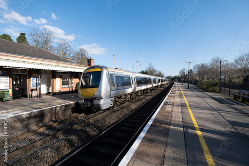 Diesel powered suburban railway for commuters England UK