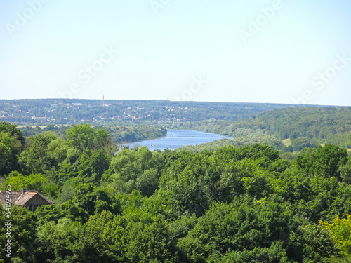 summer view of the Oka River from the shore