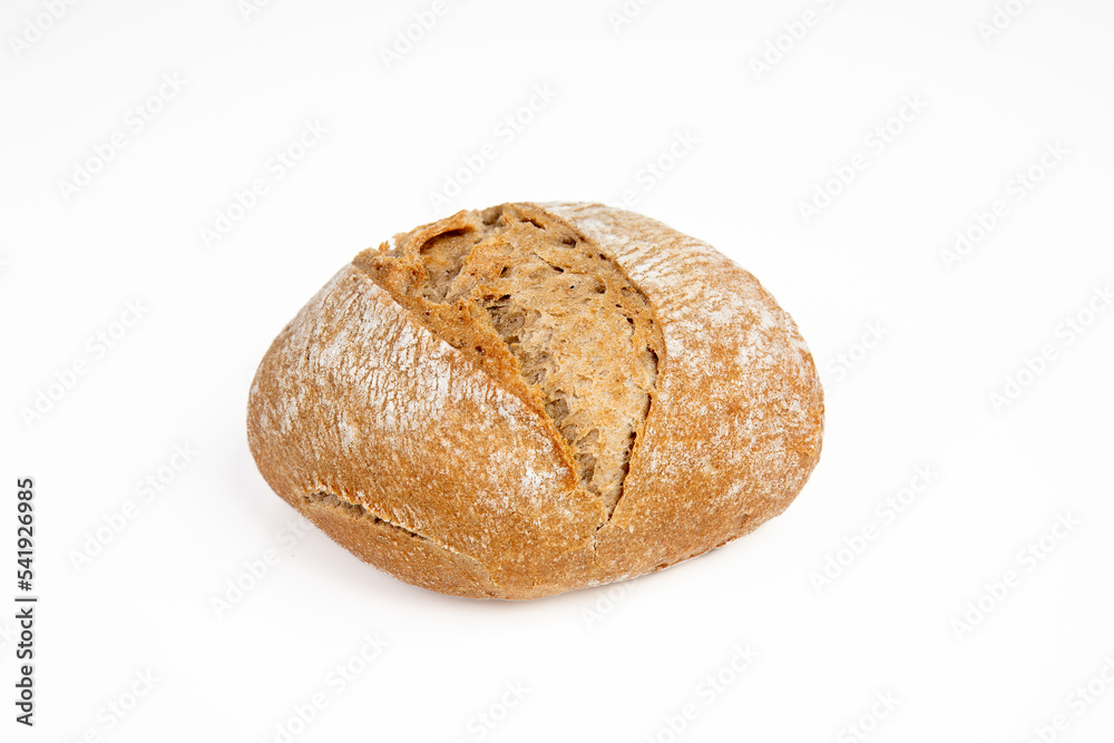 Breakfast bread roll isolated on white background Breakfast bread roll isolated on white background