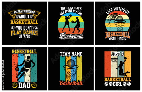 Basketball t shirt design bundle creative new designs for print on demand