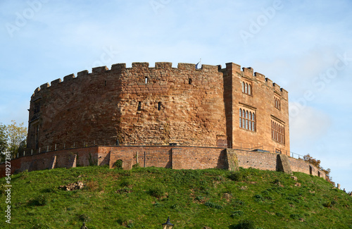 Old castle on a hill in Tamworth, UK photo