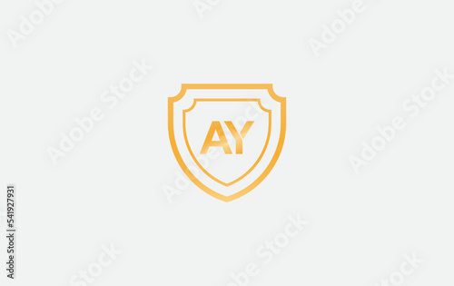 Shield protection symbol and royal luxury shield monogram vector design. shield protection logo with letters and alphabets for brand and business