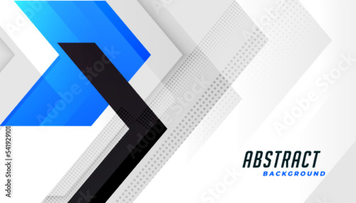 white background with blue abstract arrow