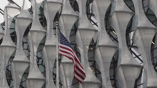 American flag waving