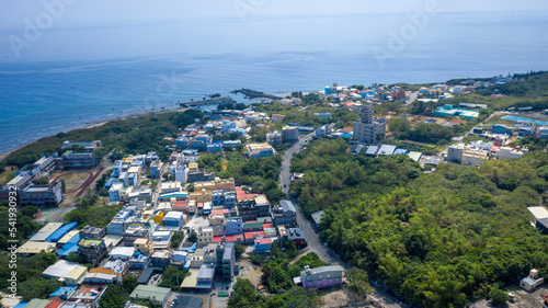 Fototapeta Naklejka Na Ścianę i Meble -  The aerial view of Little Liuqiu