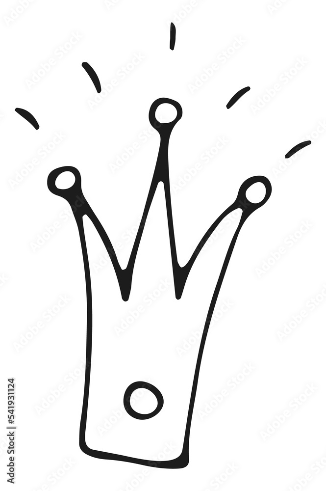Shining crown black line icon. Princess symbol Shining crown black line icon. Princess symbol