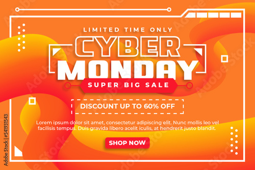 Cyber Monday background design template