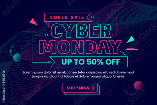 Cyber Monday background design template