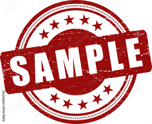 Fotografie sample stamp. sample round grunge sign