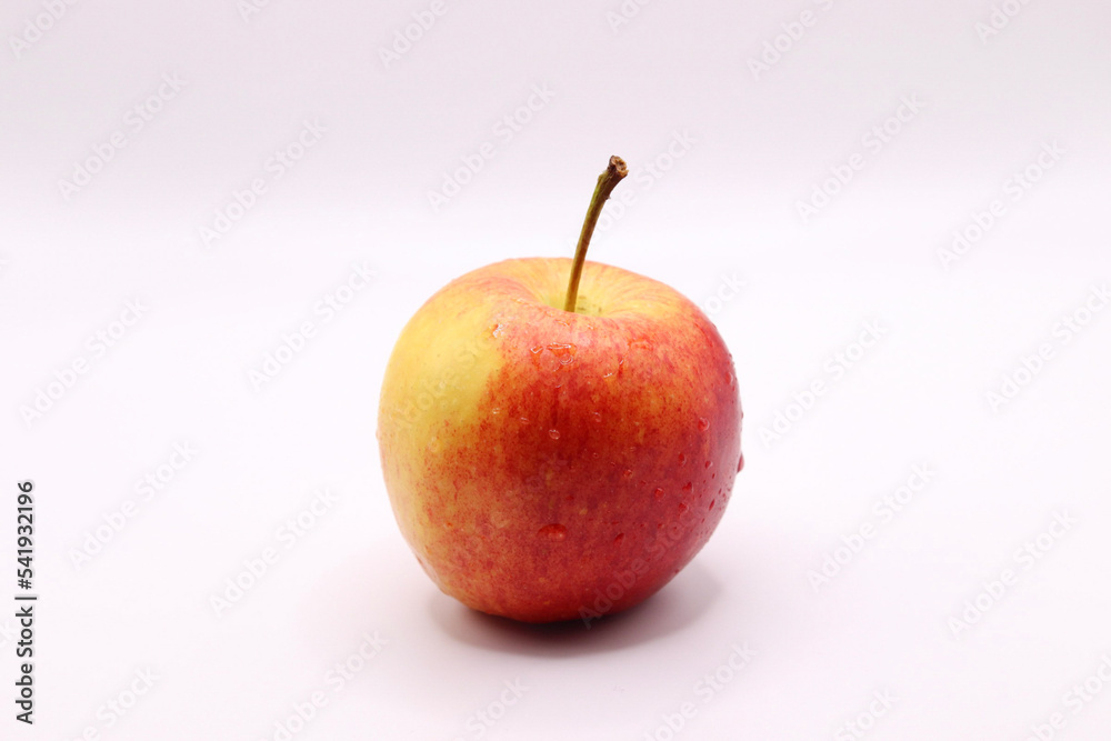 red apples on white background