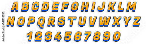 Comic alphabet. Retro superhero style abc font