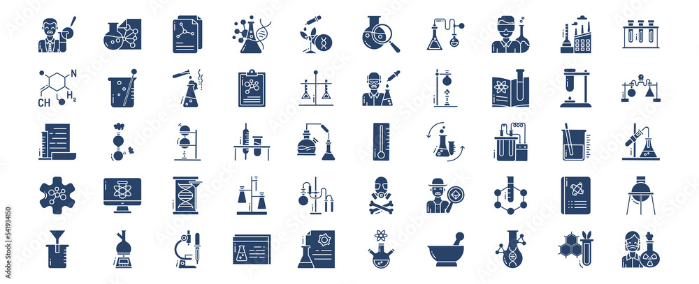 Φωτογραφία Collection of icons related to Chemistry and experiment, including icons like chemist, biochemistry, Chemical and more