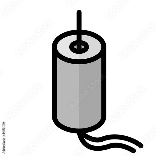 Canvas Print dynamo drone icon outline color