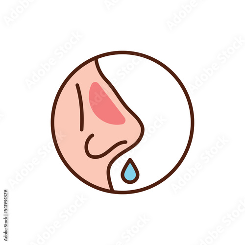 Cold color line icon. Pictogram for web page
