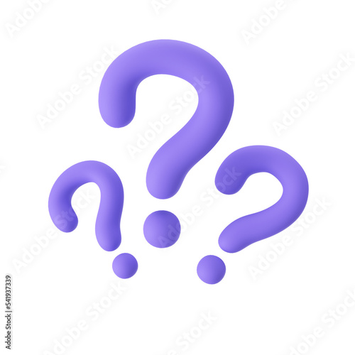 3d question mark icon questioning for answers