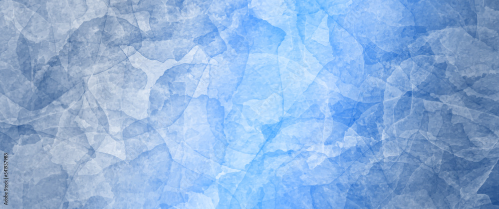 Obraz premium Blue watercolor vector art background for cover design, cards, flyer, poster, banner. Hand drawn Christmas illustration for your design. Blue watercolour texture. Clouds. Sky. Abstract backdrop. 