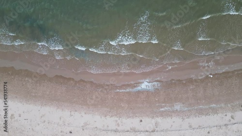 Seascape aerial top view in day time , Natural view for travel destination for relax and vacation time.