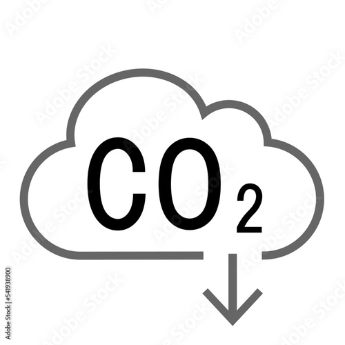 CO2削減のアイコン。地球温暖化に関する環境問題のコンセプト。 photo