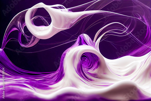 Purple and white fluid back...