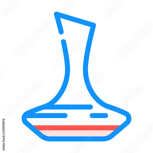 decanter wine color icon vector. decanter wine sign. isolated symbol illustration