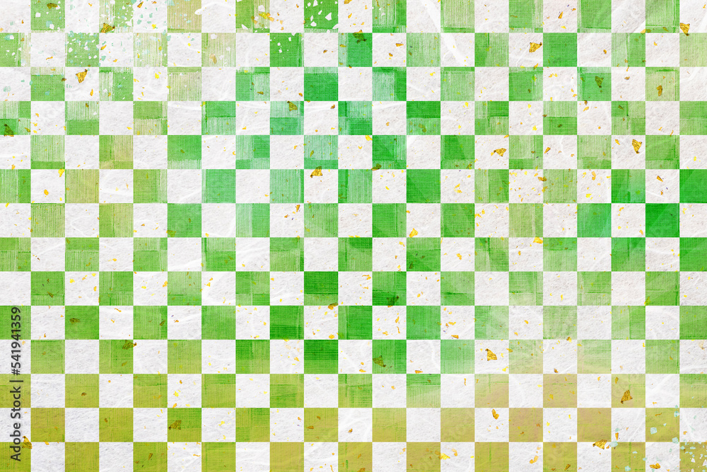 Fototapeta premium 市松模様_若草色