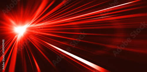 Red laser firing light streaks fast zoom speed blur moving motion abstract background illustration for graphic design.