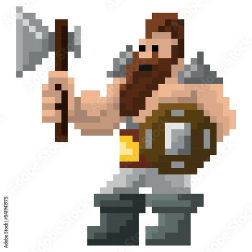 pixel art charters for games. Vector illustration