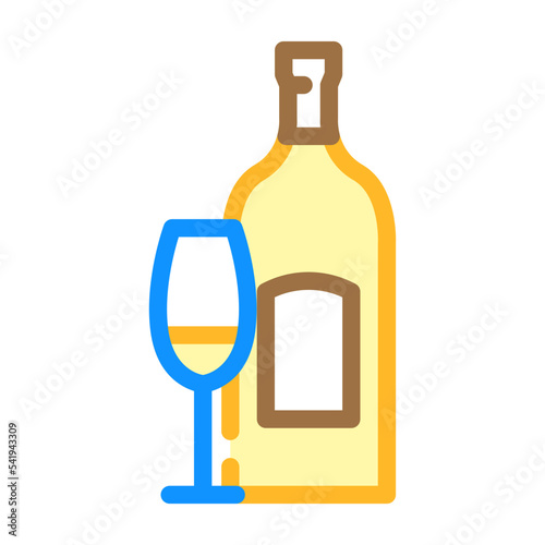 sauvignon blanc white wine color icon vector. sauvignon blanc white wine sign. isolated symbol illustration