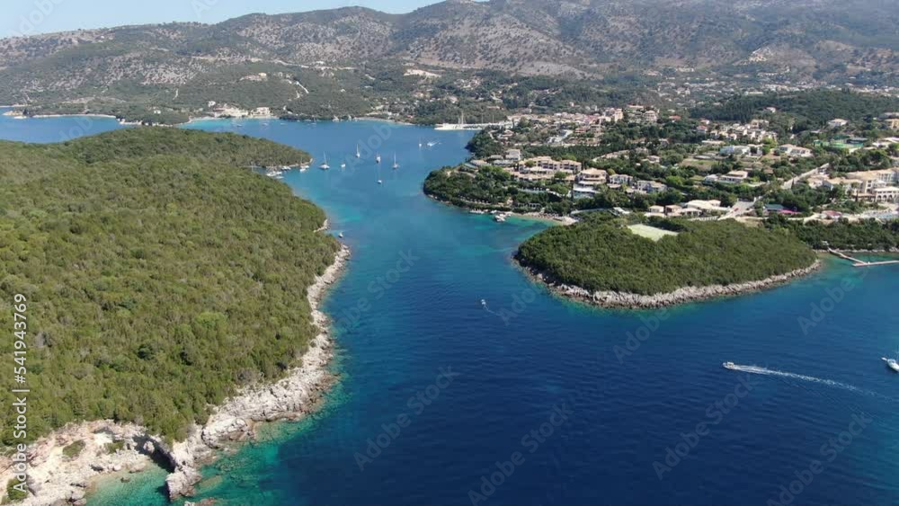 Aerial drone view of beautiful sivota in epirus,Greece Aerial drone view of beautiful sivota in epirus,Greece