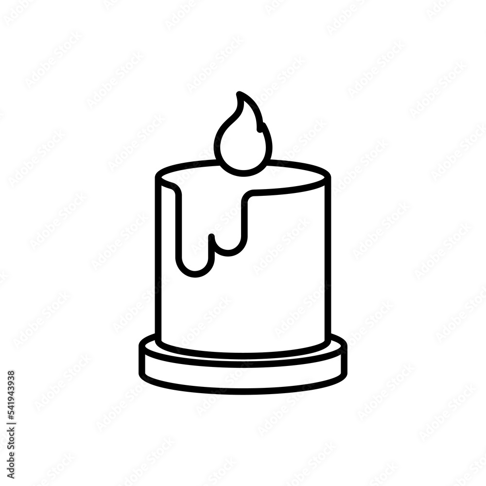 Obraz premium candle icon outline style design vector