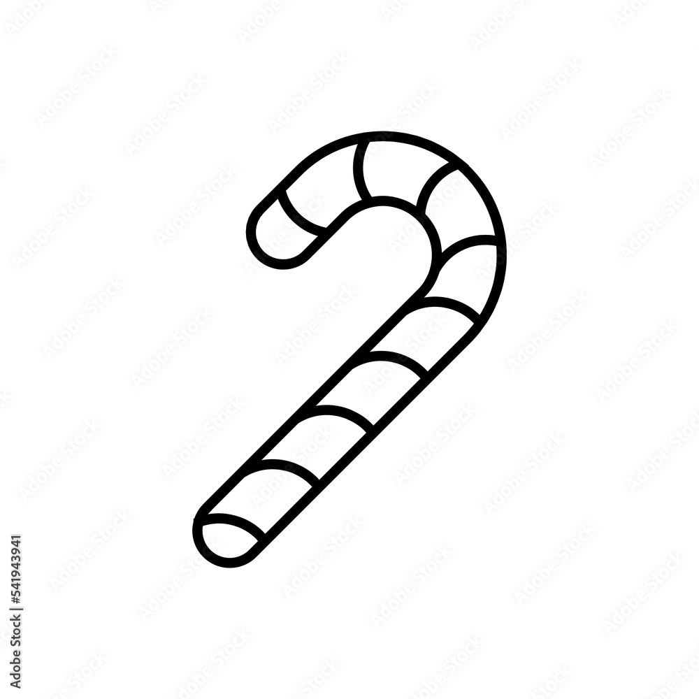 Candy Cane icon outline style design vector Candy Cane icon outline style design vector