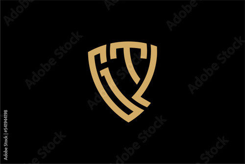 GTL creative letter shield logo design vector icon illustration photo