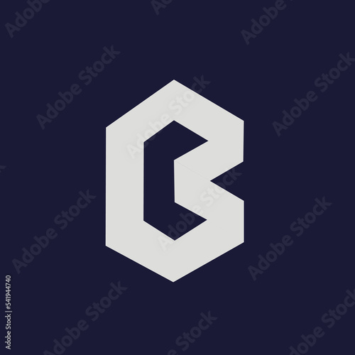 Abstract B Alphabetic Logo design template